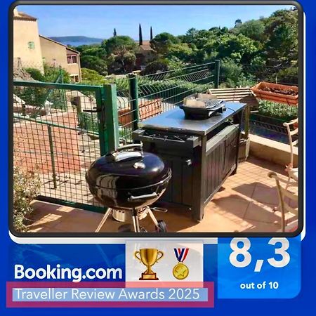 Cavalaire Vue Mer Au Loin Maisonnette Tout Equipee Pour 4 Personnes Avec Piscine Clim Wifi Velos Tv Barbecues Eksteriør bilde