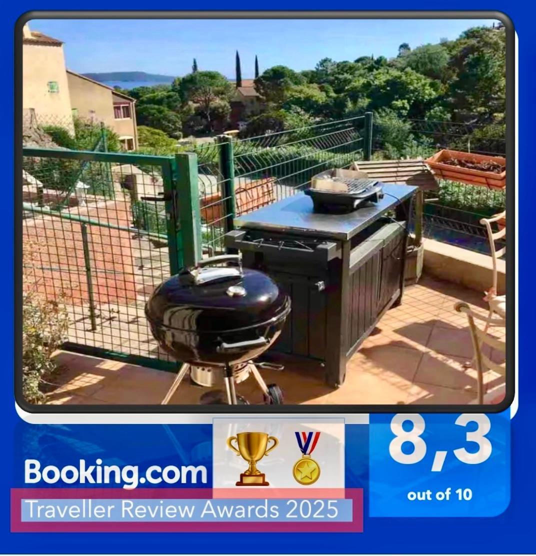 Cavalaire Vue Mer Au Loin Maisonnette Tout Equipee Pour 4 Personnes Avec Piscine Clim Wifi Velos Tv Barbecues Eksteriør bilde